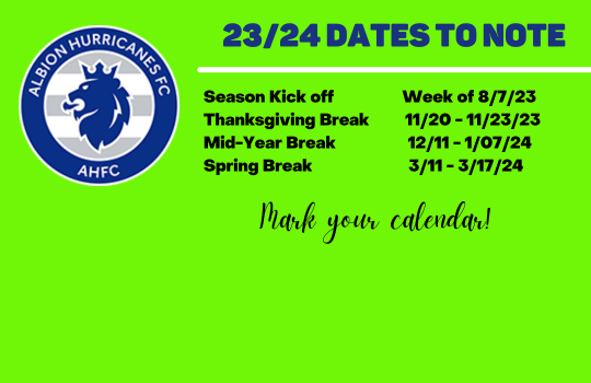 ***23/24 Dates to Note!***